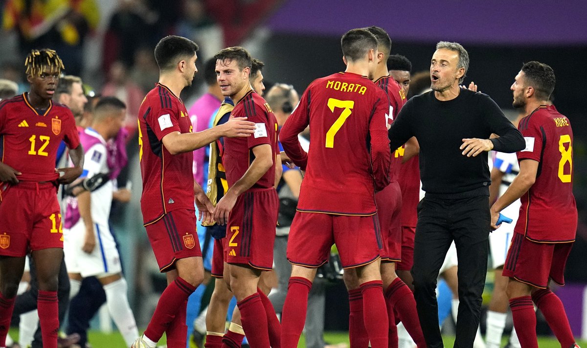 Hispaania koondis peale suurt võitu.