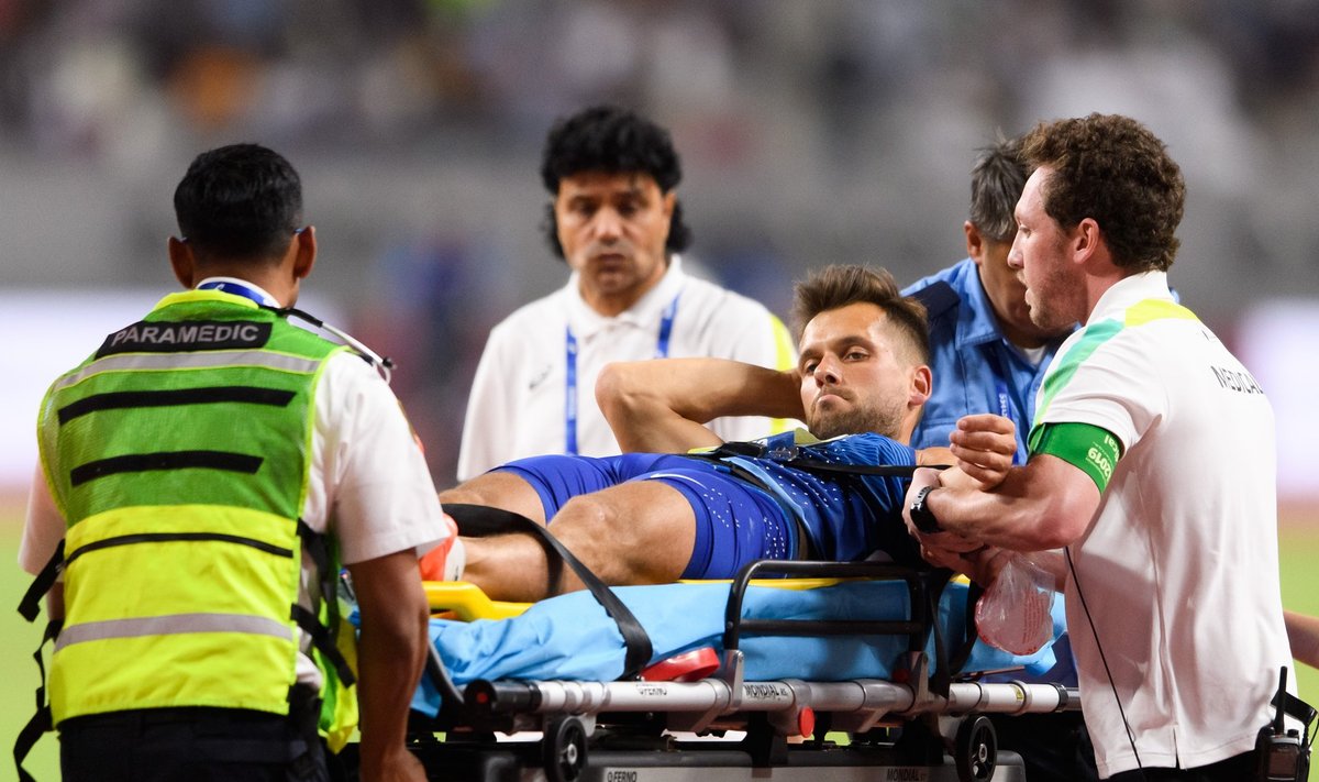 Magnus Kirt vigastas Doha MM-il rängalt õlga.