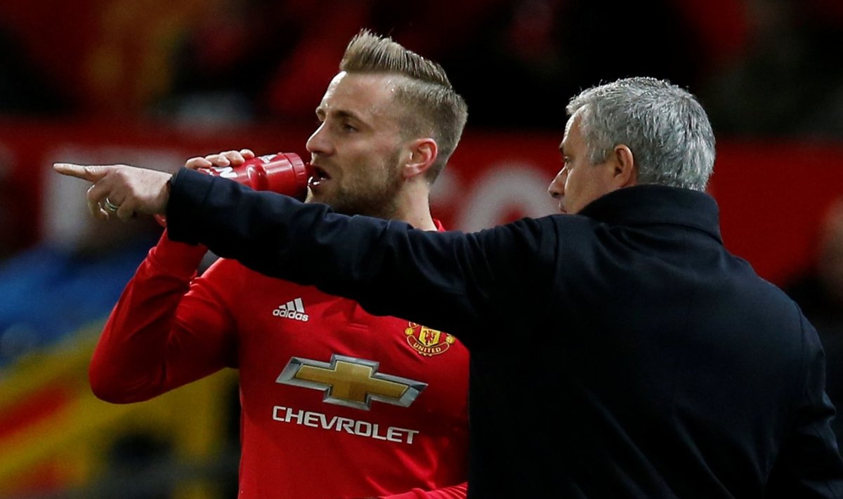 Luke Shaw ja Jose Mourinho
