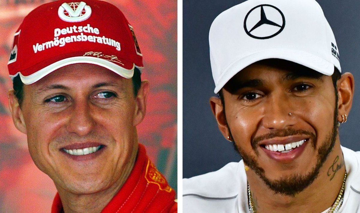 Michael Schumacher ja Lewis Hamilton