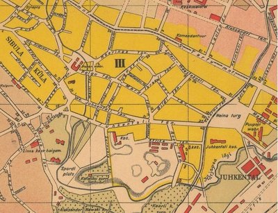 Juhkentali ja Sibulaküla vaheline ala 1922. Kaart Ajalooarhiivis