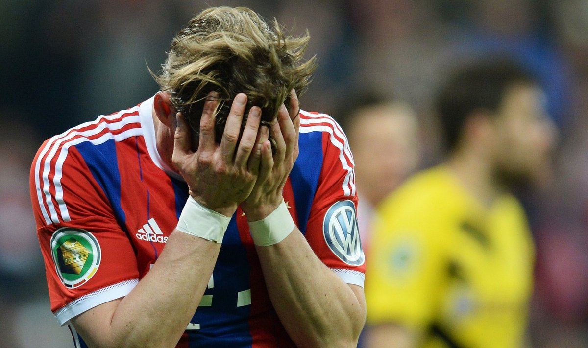 Bastian Schweinsteiger pärast Bayerni ebaõnnestunud penaltiseeriat.