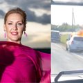 VIDEO | Kaire Vilgatsi auto hävis Tallinna-Tartu maanteel leekides: möödasõitja päästis mu asjad, olin nagu puuga pähe saanud