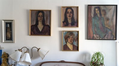 MODELLIKS: Jüri Marrani maalitud portreede seeria Mariina Mälgust ja tema abikaasa Andresest tudengipõlves.