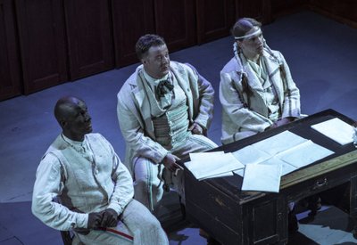 Ärkamisaja suurkujud: helilooja Aleksander Saebelmann-Kunileid (Rasmus Kull), postipapa Johann Voldemar Jannsen (Oliver Kuusik) ja Väägvere pasunakoori dirigent David Otto Wirkhaus (Karl Markus Kaiv).