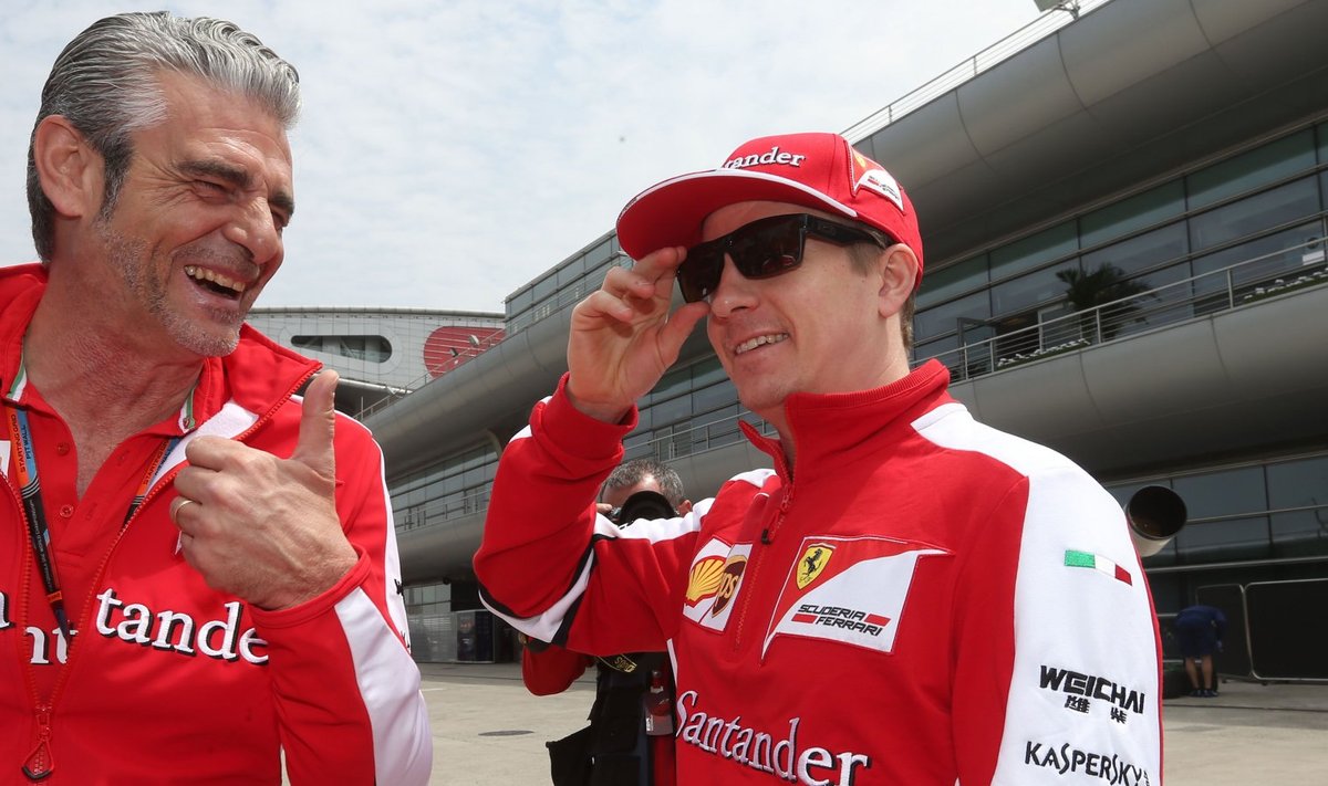 Maurizio Arrivabene ja Kimi Räikkönen