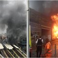 Plahvatus ja hiiglaslikud leegid: Londonis põleb rongijaam