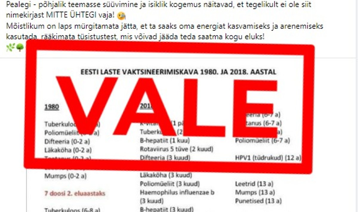 Vaktsiinide kohta levitatakse järjekordset valeinfot