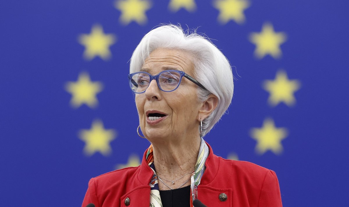 Euroopa keskpanga president Christine Lagarde kõneles eile europarlamendi saadikute ees.