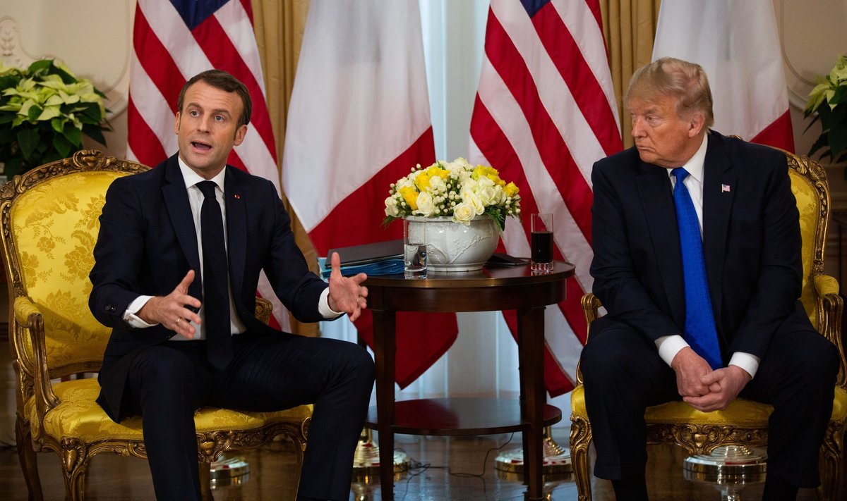 Emmanuel Macron ja Donald Trump 2019. aastal, mil meeste suhted olid juba väga jahedad.
