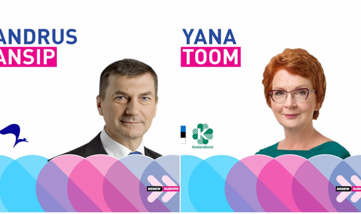 Andrus Ansipi ja Yana Toomi reklaamid ALDE Facebooki lehel