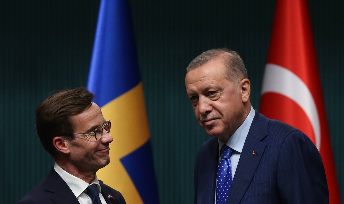 Rootsi peaminister Ulf Kristersson ja Türgi president Recep Tayyip Erdogan