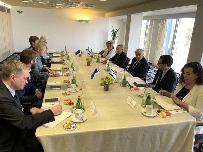 Встреча министра иностранных дел Эстонии Эвы-Марии Лийметс с министром иностранных дел Израиля Яиром Лапидом