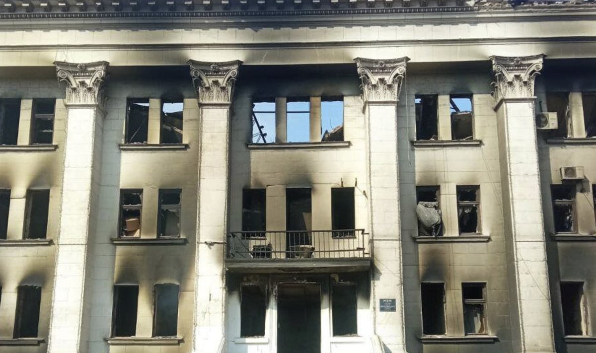 Mariupoli teater pärast pommitamist