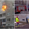 ФОТО И ВИДЕО | В многоквартирном доме загорелся балкон: двух человек доставили в больницу