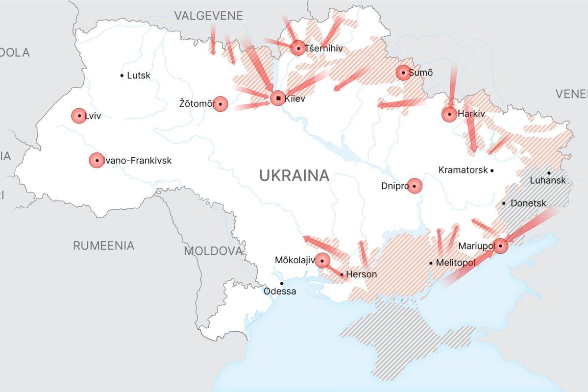 Военная карта украина 2022