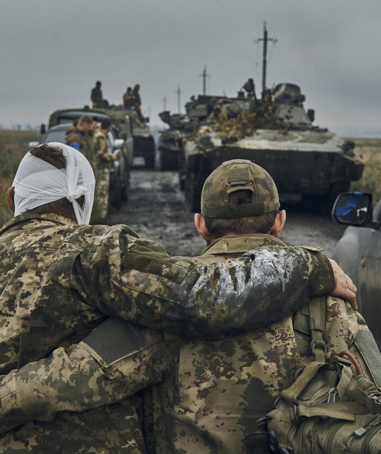 Harkiv, 12. september 2022. Ukraina sõdurid pärast suure territooriumi vabastamist Vene okupantide käest