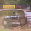 VIDEO | Eesti rallipaar elas Rally Estonial üle hirmuäratava avarii