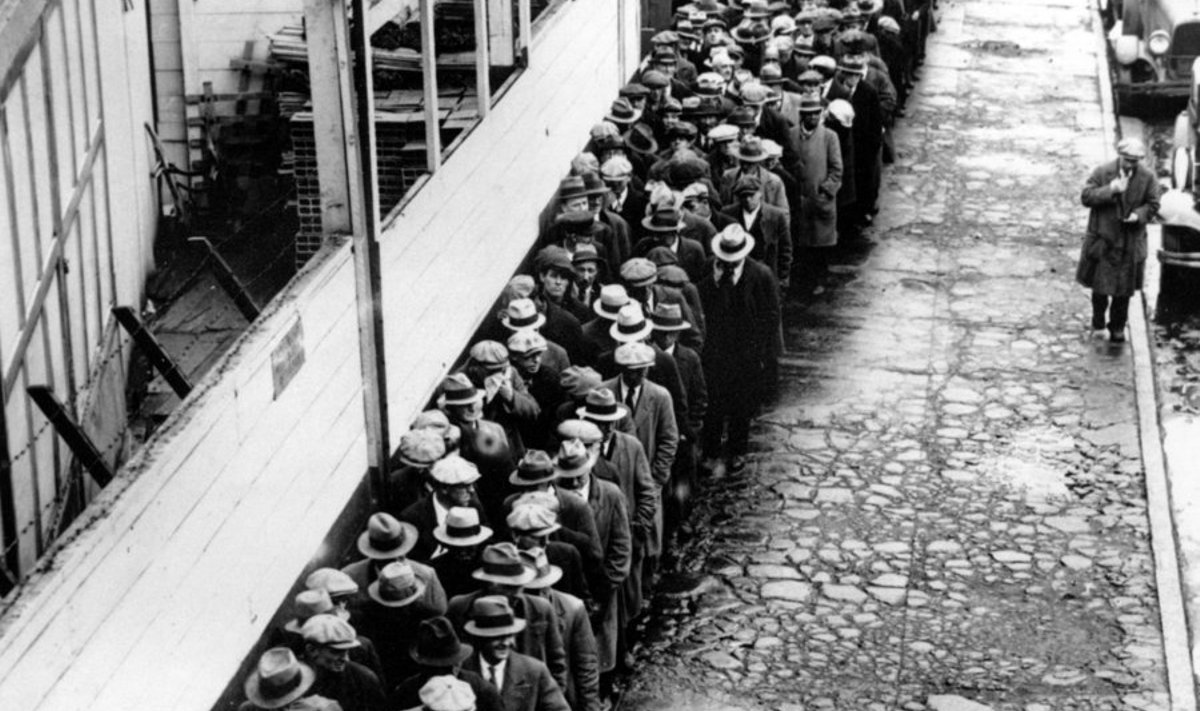 Töötute järjekord New Yorgis 1932. aastal