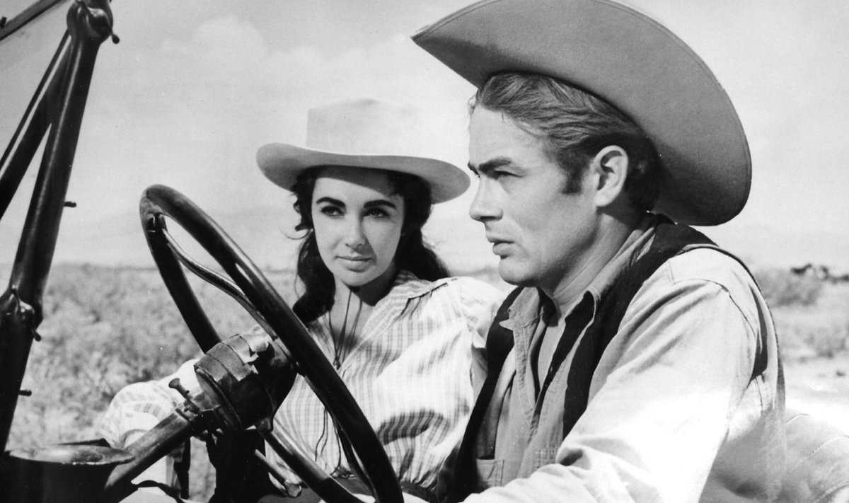 Elizabeth Taylor ja James Dean filmis "Giant".