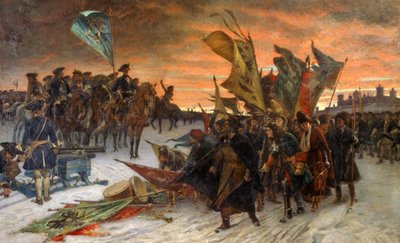 Г. Седерстрём. Победа шведов в битве при Нарве (1910)