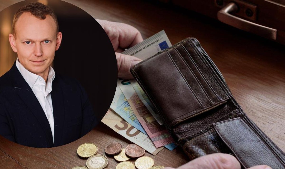 Mihkel Nestor ja pensionär raha lugemas