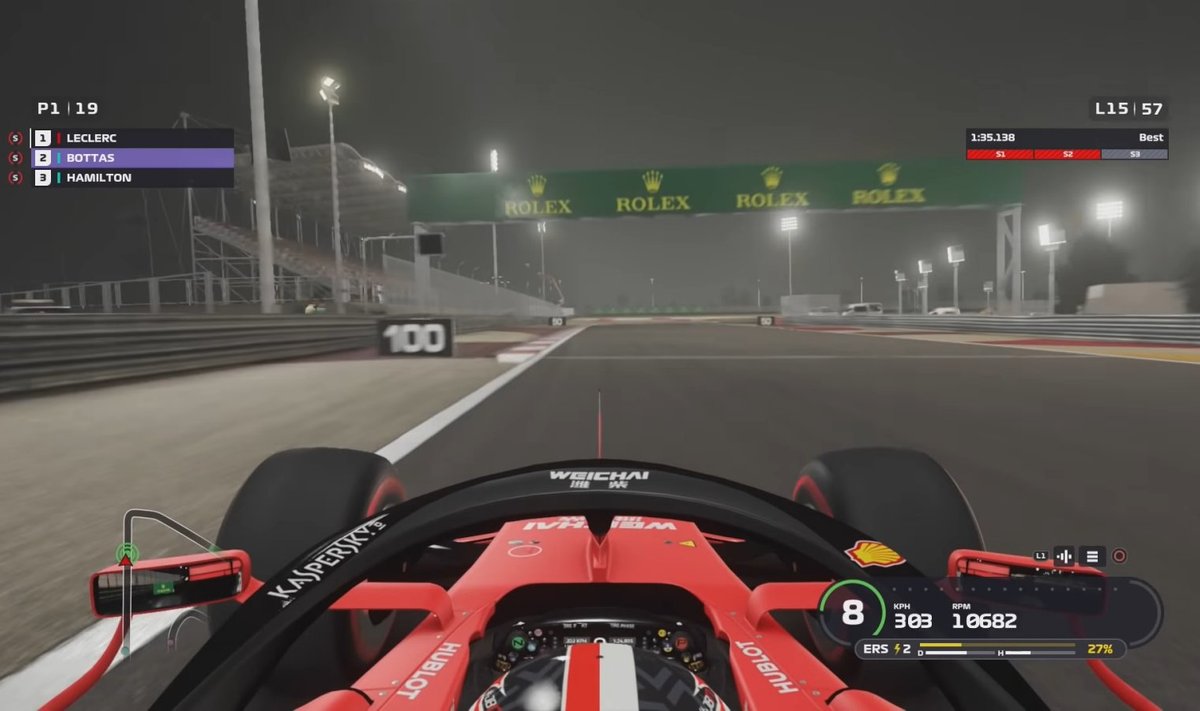 F1 arvutimängu kuvatõmmis