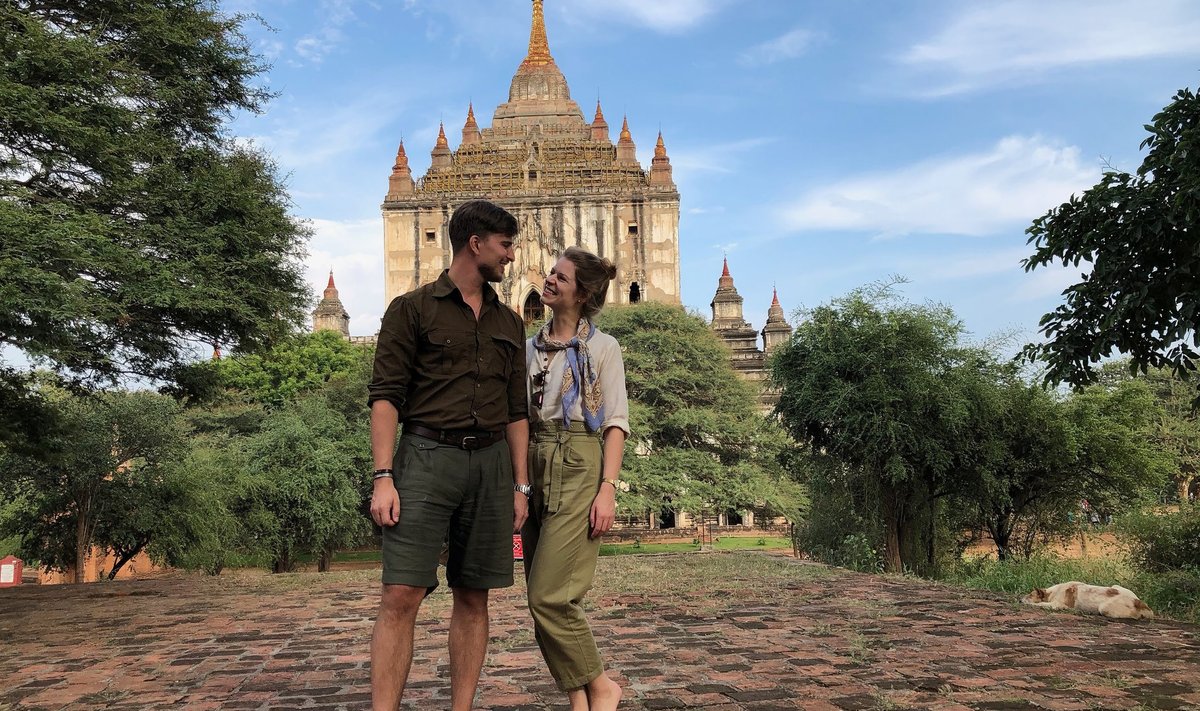 Mälestusfoto Baganis käigust. See on üks Myanmari popimaid turismikohti oma mitme tuhande pagoodiga, mis pärinevad XII–XIII sajandist.