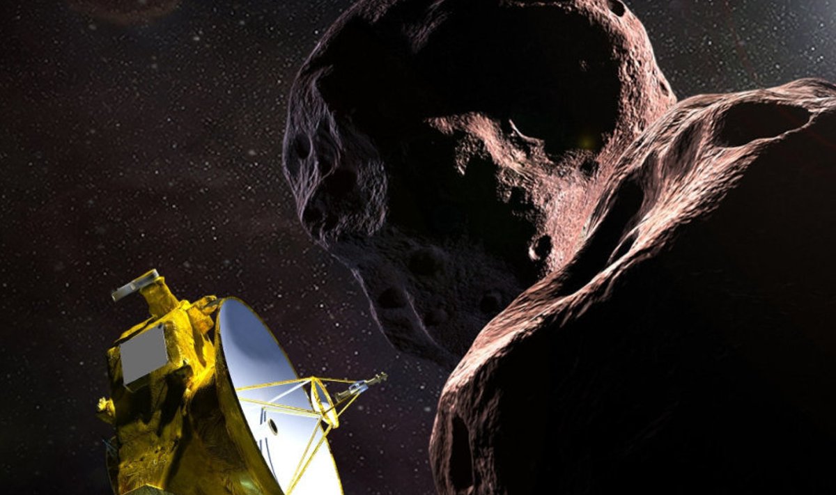 Kunstniku nägemus New Horizons sondist Ultima Thulet avastamas