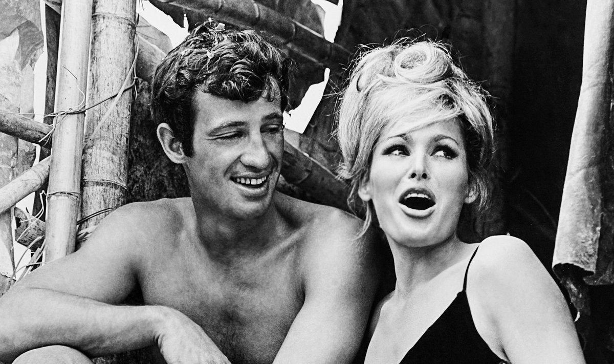 Belmondo ja Andress tutvusid filmi-võtetel, 1965.