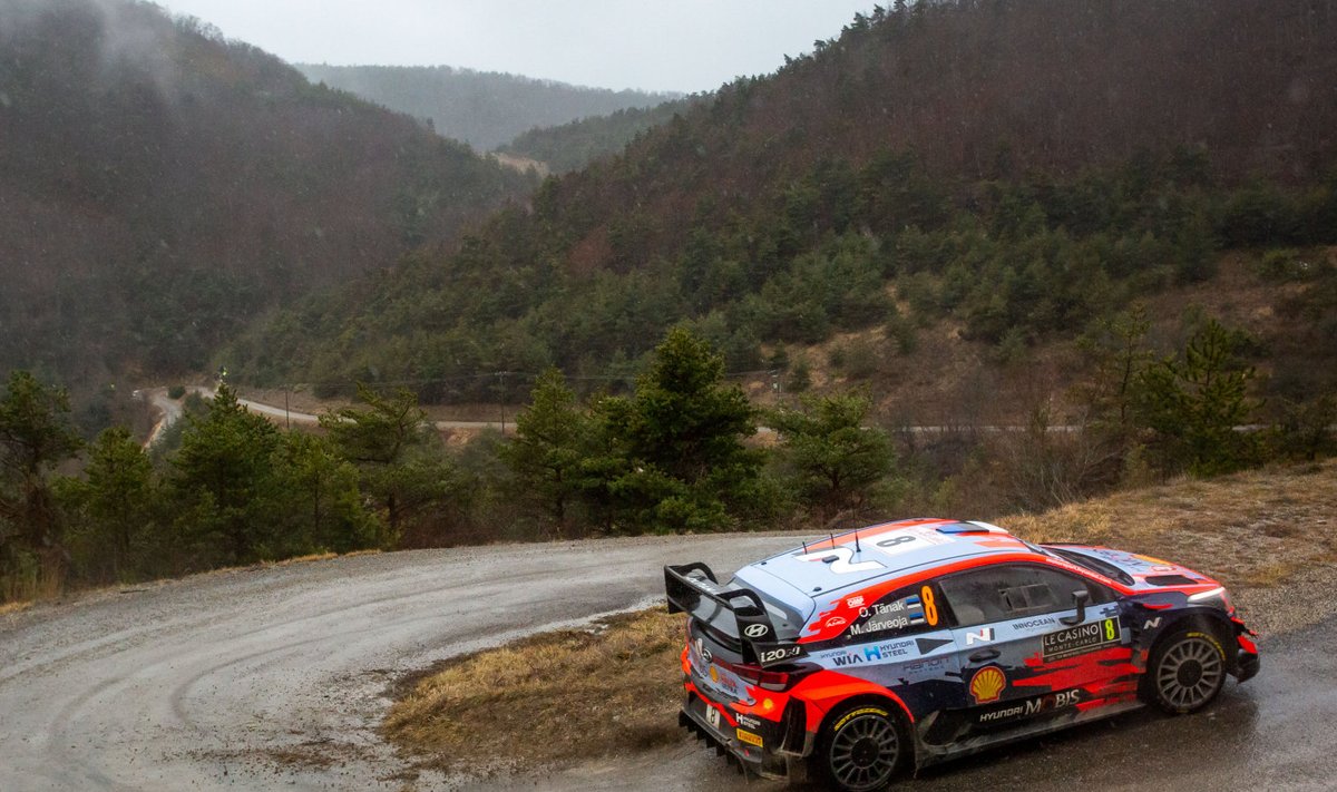 Ott Tänak ja Martin Järveoja Monte Carlo rallil.