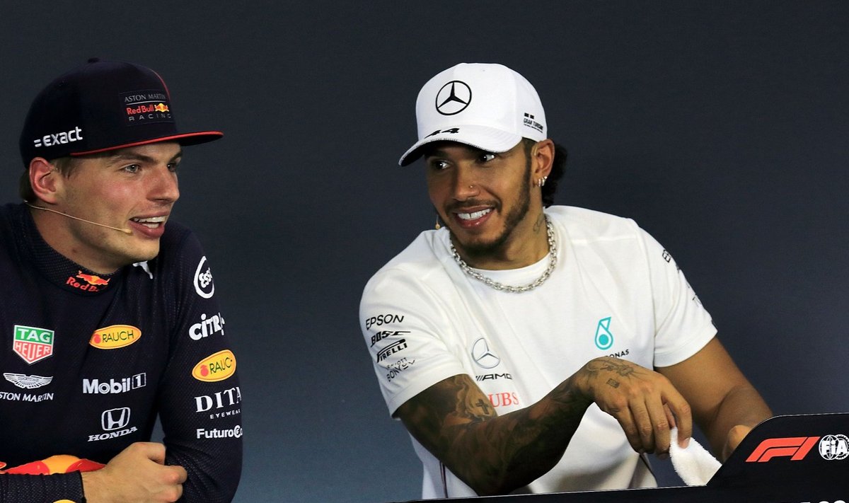 Max Verstappen ja  Lewis Hamilton
