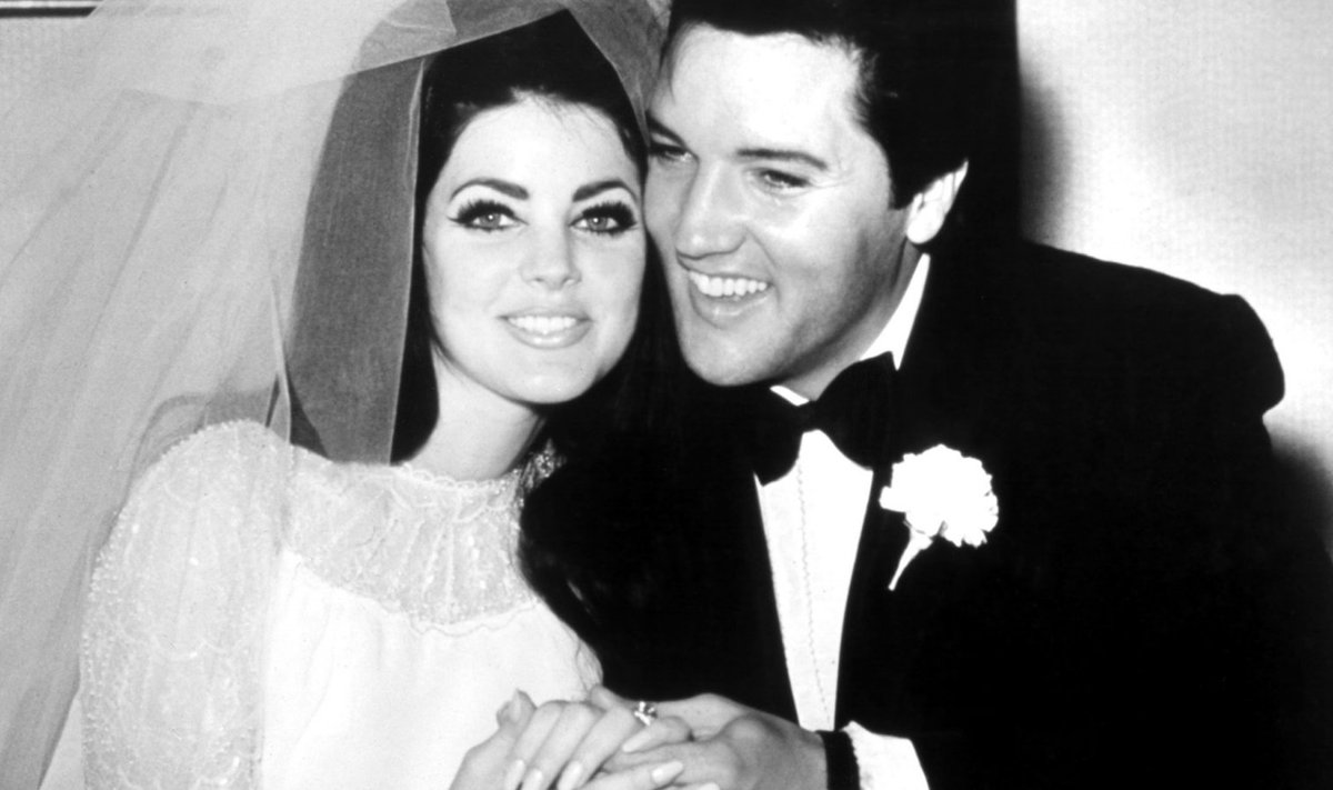 Värskelt abiellunud Priscilla ja Elvis Presley, 1967