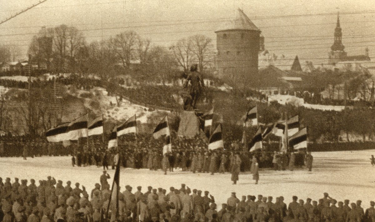 1919. aastal 24. veebruari tähistamine Peetri platsil, Tallinnas