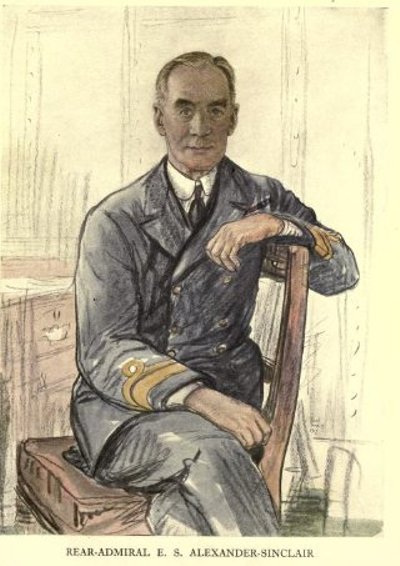 Kontradmiral Edwyn Sinclair Alexander-Sinclair (1865-1945). Portree autoriks Francis Dodd (1874-1949).