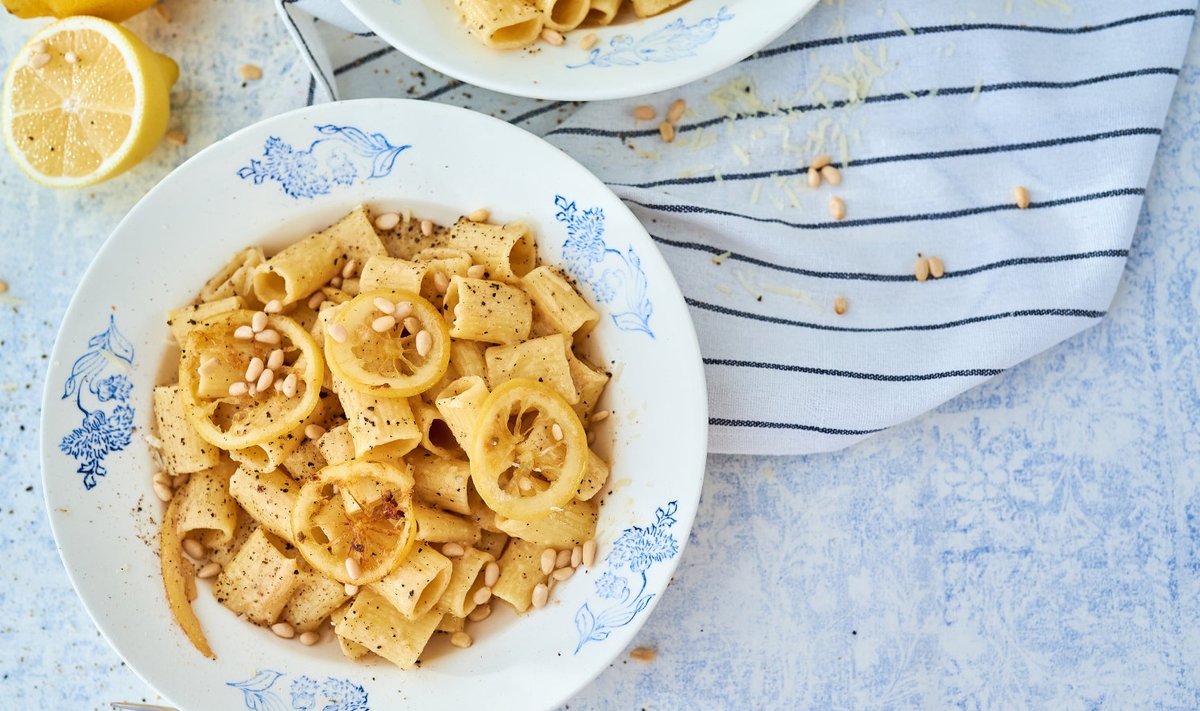 Pasta sidruni ja küpse juustuga