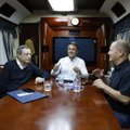ФОТО и ВИДЕО | Эммануэль Макрон, Олаф Шольц и Марио Драги наконец приехали с официальным визитом в Украину