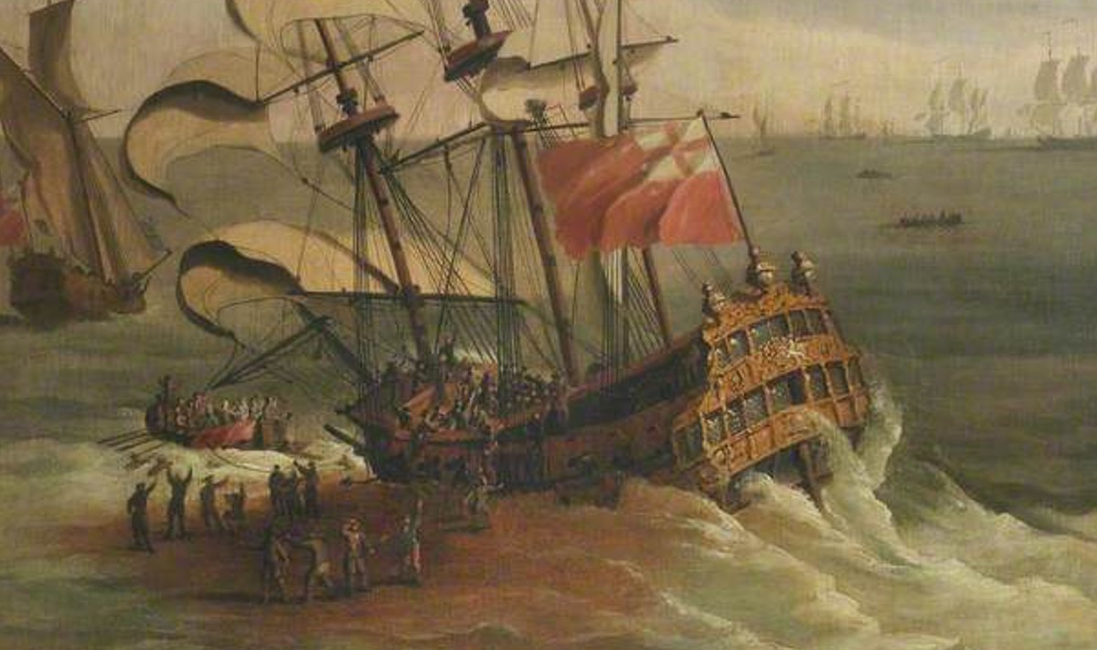 The Wreck of HMS 'Gloucester' off Yarmouth, 6 May 1682