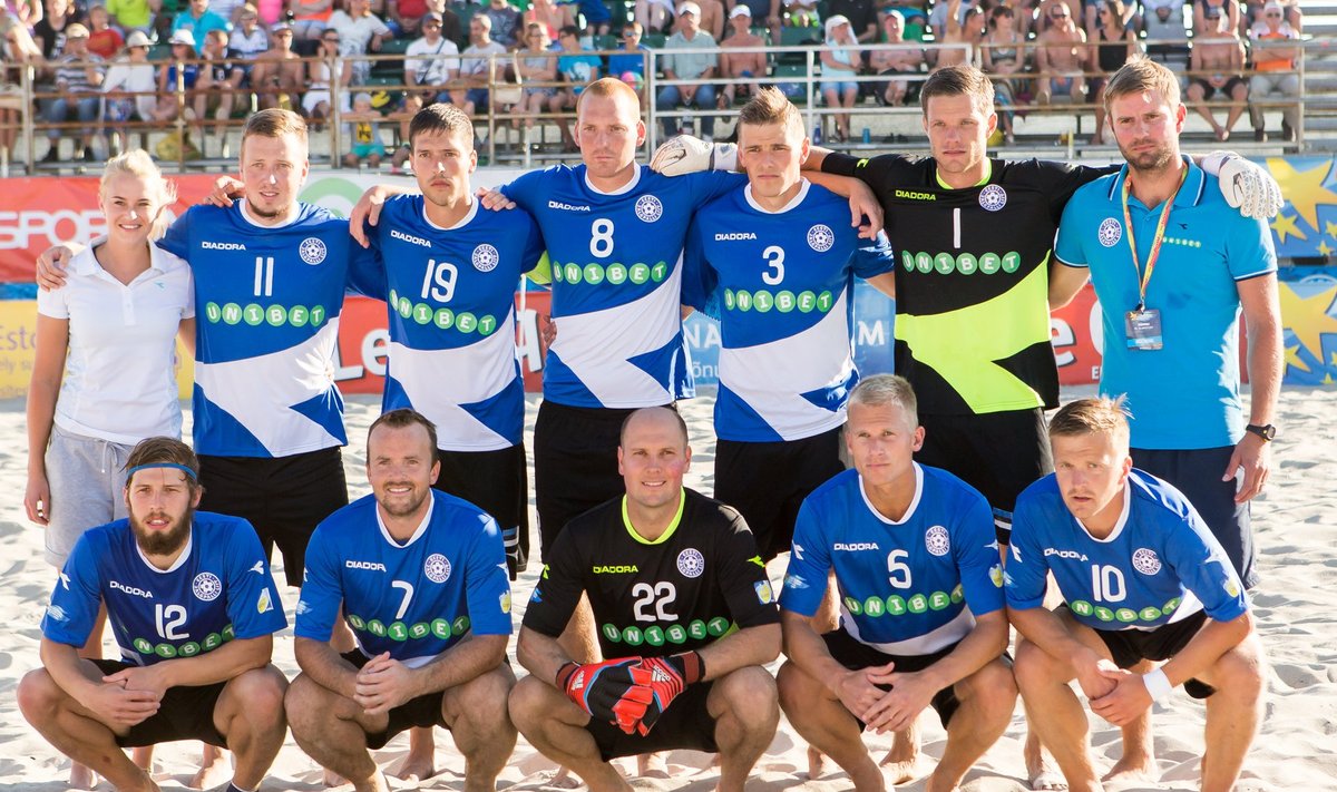 Eesti rannajalgpallikoondis mulluses Euroliiga superfinaalis.
