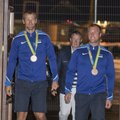 ФОТО и ВИДЕО DELFI: Бронзовые призеры Олимпиады в Рио вернулись домой!