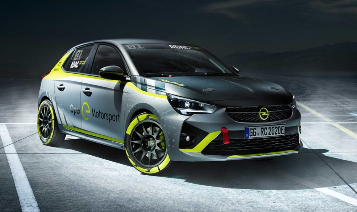 Opel corsa-e ralliauto.