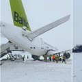 FOTOD | Riia lennuväljal sõitis AirBalticu lennuk ruleerimisteelt välja, kaks lennukit suunati ümber Tallinna lennujaama
