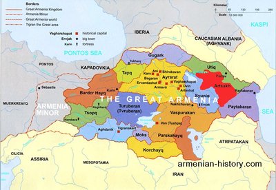Armeenia riik ja selle provintsid. https://www.armenian-history.com
