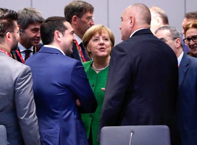 Alexis Tsipras, Angela Merkel ja Boyko Borisov