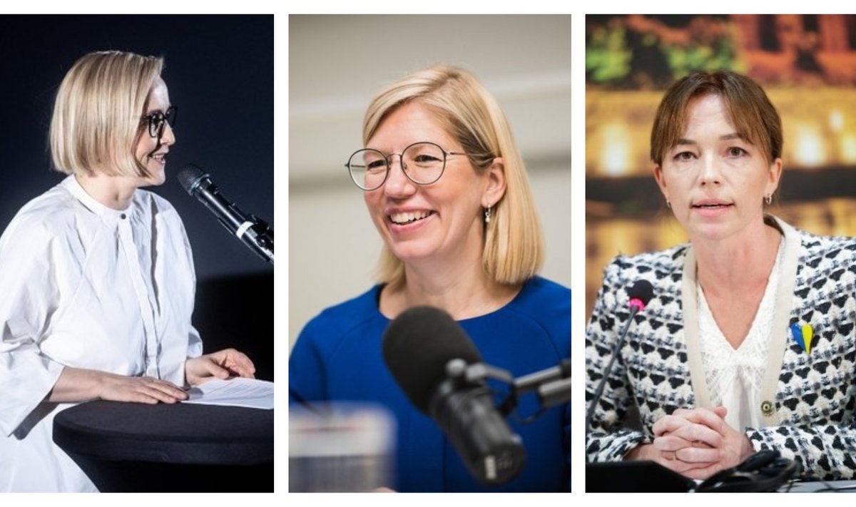 Vasakult Kristina Kallas, Piret Hartman, Liina Kersna