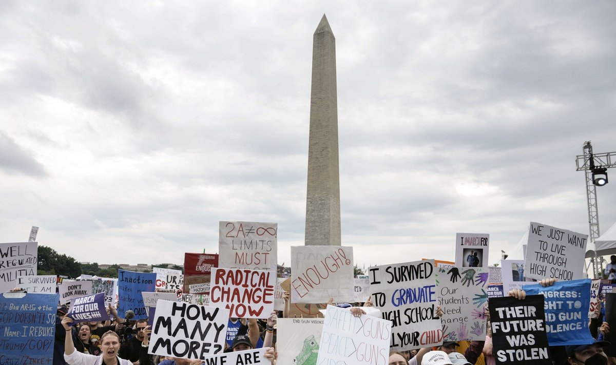 Aktivistid nõudsid laupäeval Washingtonis relvaseaduste karmistamist.
