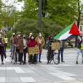 ГАЛЕРЕЯ | В центре Таллинна прошел пикет в поддержку Палестины