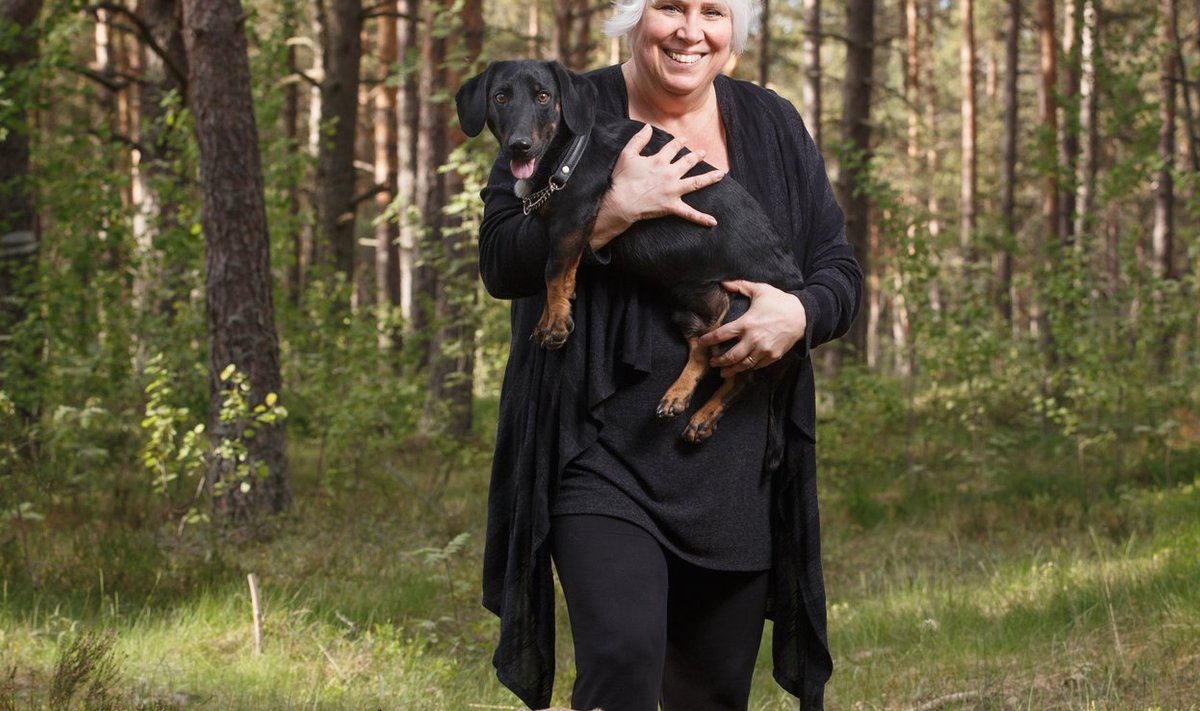 Marina Kaljurand koos oma koertega