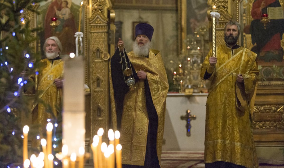 Teenistus Aleksander Nevski katedraalis 6. jaanuaril 2016