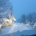 Öösel Osmussaarel maha sadanud paks lumi sundis naist ja kassi väljuma akna kaudu